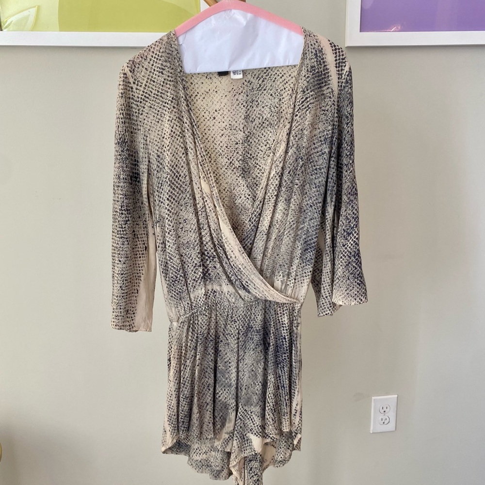 Blue Life snakeskin romper. Size small. Lightly worn